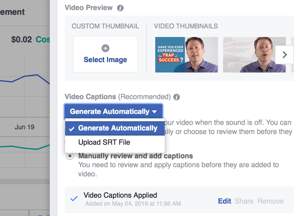 it is important to captions to your facebook ads because they're muted by default