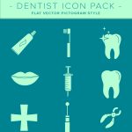 Dentist Dental Free Flat Icon Pack