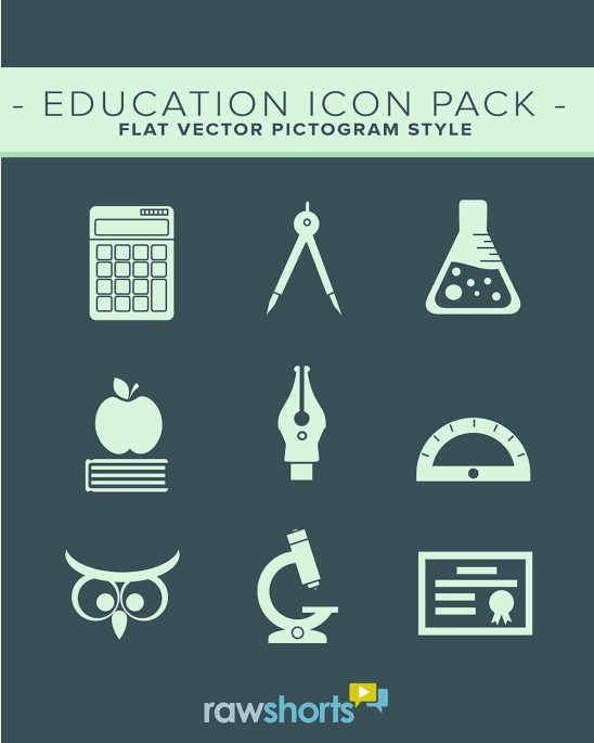 Eductation Flat Icon Pack