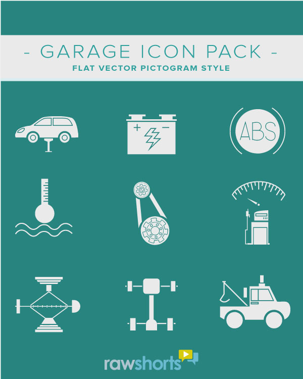 Auto Garage and Mechanic Free Downloadable Icon Pack