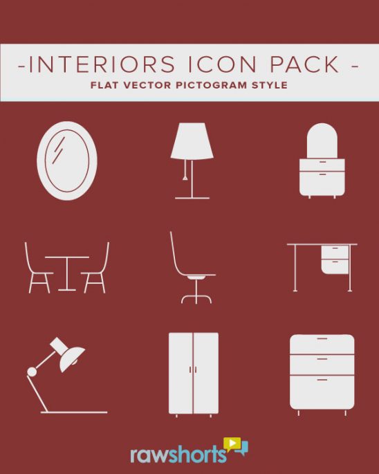 Home Furniture Icons - Vector Set