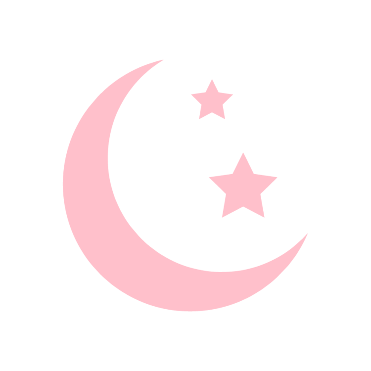 Half moon icon (Symbol png) pink